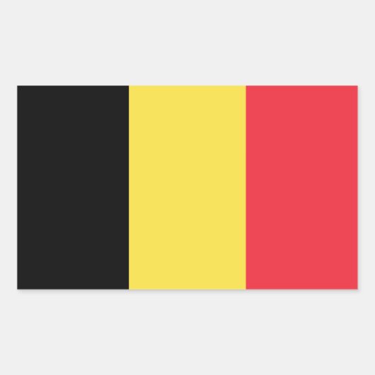 Belgische vlag rechthoekige sticker (Voorkant)