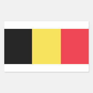 Belgische vlag rechthoekige sticker