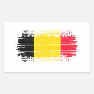 Belgische vlag rechthoekige sticker