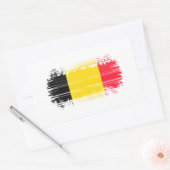 Belgische vlag rechthoekige sticker (Envelop)