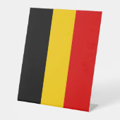 Belgische vlag reclamebord met voetstuk (Voorkant)