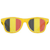Belgische vlag retro zonnebril (Voorkant)