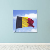 Belgische vlag RF) Canvas Afdruk (Insitu (Houten vloer))