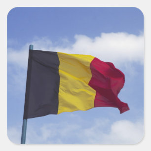 Belgische vlag RF) Vierkante Sticker