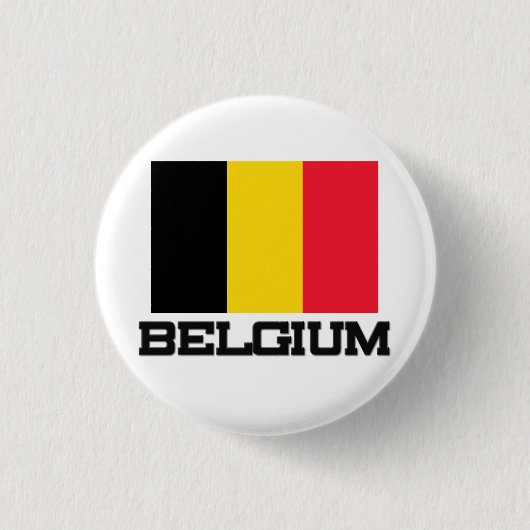 Belgische vlag ronde button 3,2 cm (Voorkant)