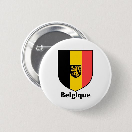 Belgische vlag ronde button 5,7 cm (Voorkant /achterkant)
