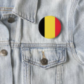 Belgische vlag ronde button 5,7 cm (In situ)