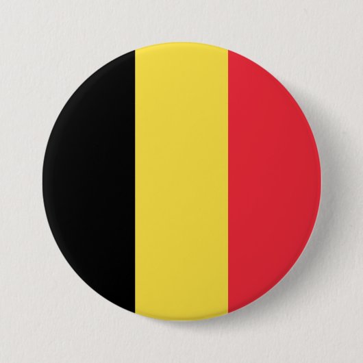 Belgische vlag ronde button 7,6 cm (Voorkant)