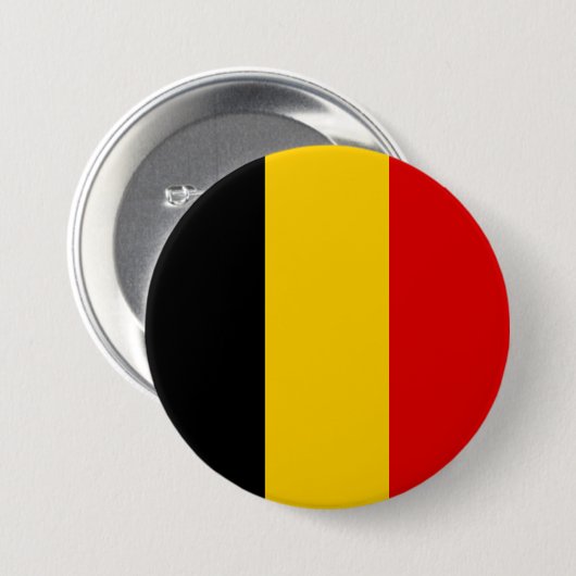 Belgische vlag ronde button 7,6 cm (Voorkant /achterkant)