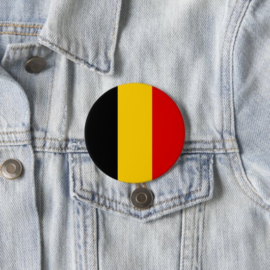 Belgische vlag ronde button 7,6 cm (In situ)