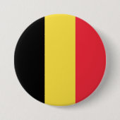 Belgische vlag ronde button 7,6 cm (Voorkant)