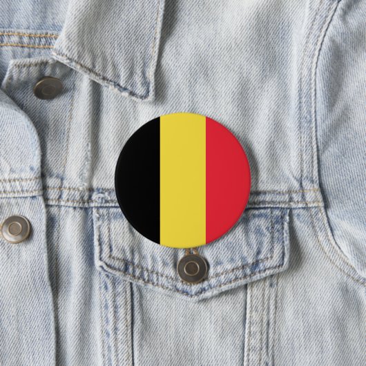 Belgische vlag ronde button 7,6 cm (In situ)