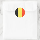 Belgische vlag ronde sticker (Tas)