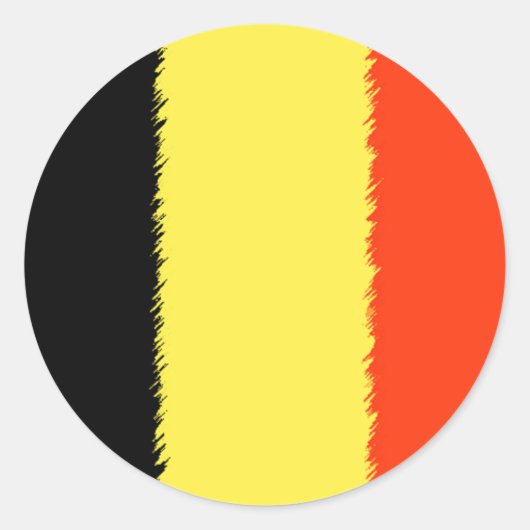 Belgische vlag ronde sticker (Voorkant)