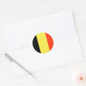 Belgische vlag ronde sticker (Envelop)