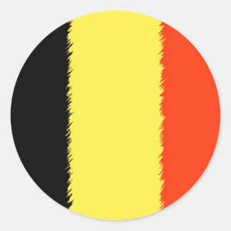 Belgische vlag ronde sticker