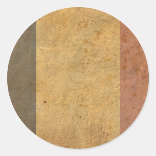 Belgische vlag Ronde Sticker (Voorkant)