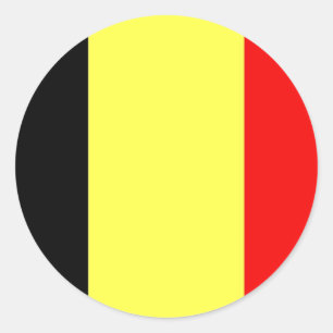 Belgische vlag ronde sticker