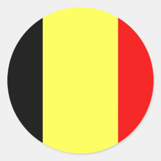 Belgische vlag ronde sticker