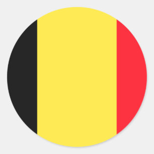Belgische vlag ronde sticker