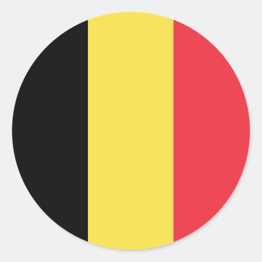 Belgische vlag ronde sticker (Voorkant)