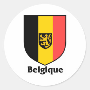 Belgische vlag ronde sticker
