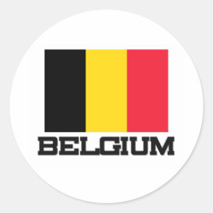 Belgische vlag ronde sticker
