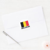 Belgische vlag ronde sticker (Envelop)