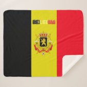 Belgische vlag sherpa deken (Voorkant (horizontaal))