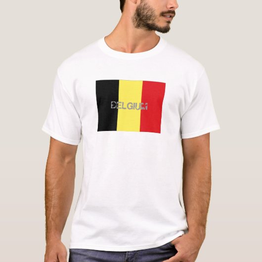 Belgische vlag souvenir t-shirt (Voorkant)