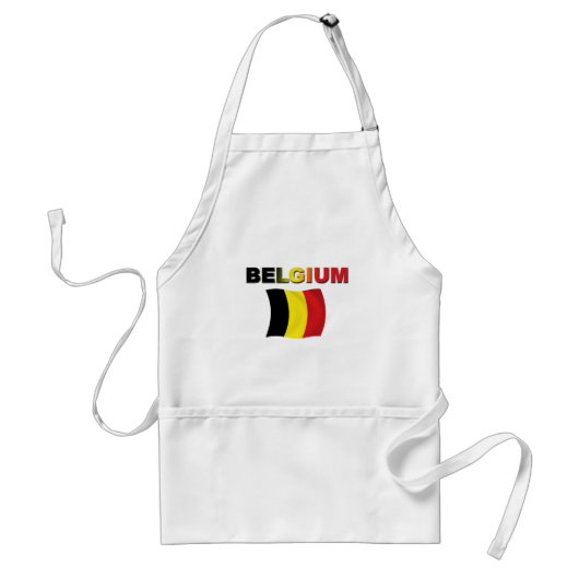 Belgische vlag standaard schort (Voorkant)