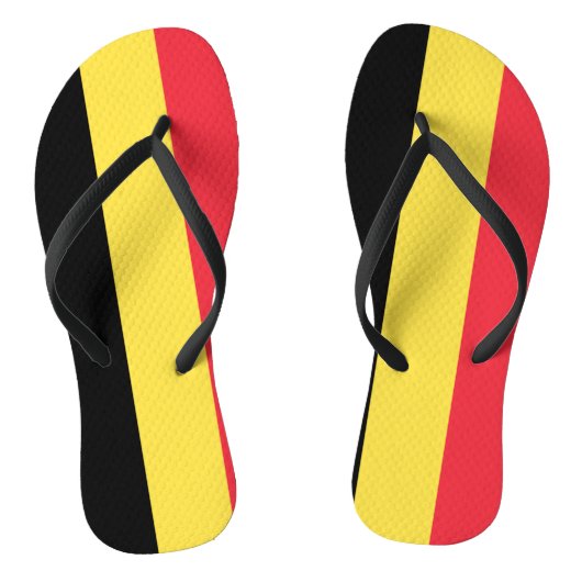 Belgische vlag teenslippers (Voetbed)