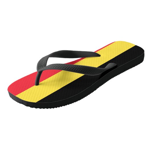 Belgische vlag teenslippers (Schuin)