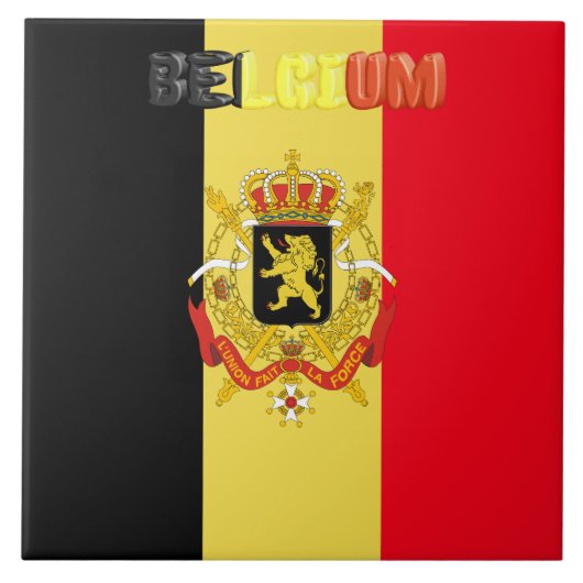 Belgische vlag tegeltje (Voorkant)