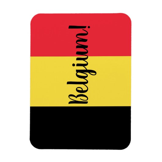 Belgische vlag & tekst magneet (Verticaal)