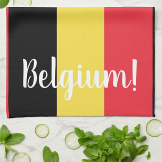 Belgische vlag & tekst theedoek
