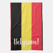 Belgische vlag & tekst theedoek (Verticaal)