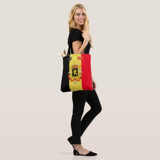 Belgische vlag tote bag (Op model)
