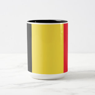 Belgische vlag tweekleurige koffiemok
