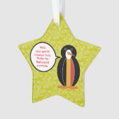 Belgische Vlag Vakantie Ms. Penguin Praten Ornament (voorkant)