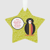 Belgische Vlag Vakantie Ms. Penguin Praten Ornament (voorkant)