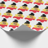 Belgische vlag verpakkingspapier cadeaupapier (Hoek)