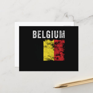 Belgische vlag verst - Belgische vlag Briefkaart