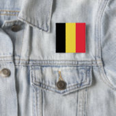 Belgische vlag vierkante button 5,1 cm (In situ)
