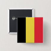 Belgische vlag vierkante button 5,1 cm (Voorkant /achterkant)