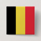 Belgische vlag vierkante button 5,1 cm (Voorkant)