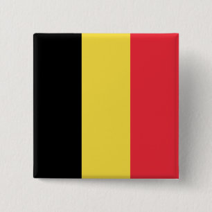 Belgische vlag vierkante button 5,1 cm