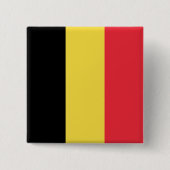 Belgische vlag vierkante button 5,1 cm (Voorkant)