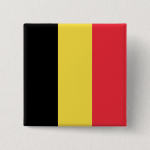 Belgische vlag vierkante button 5,1 cm