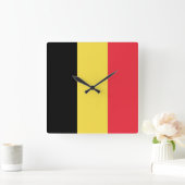 Belgische vlag vierkante klok (Huis)